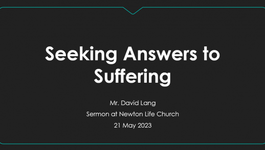 Seeking Answers to Suffering - Mr. David Lang