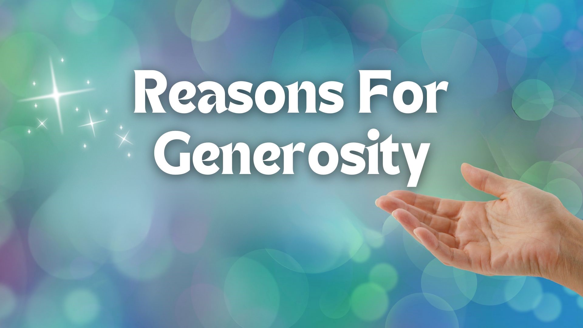 Reasons for Generosity - Pastor Lee Ee Foo