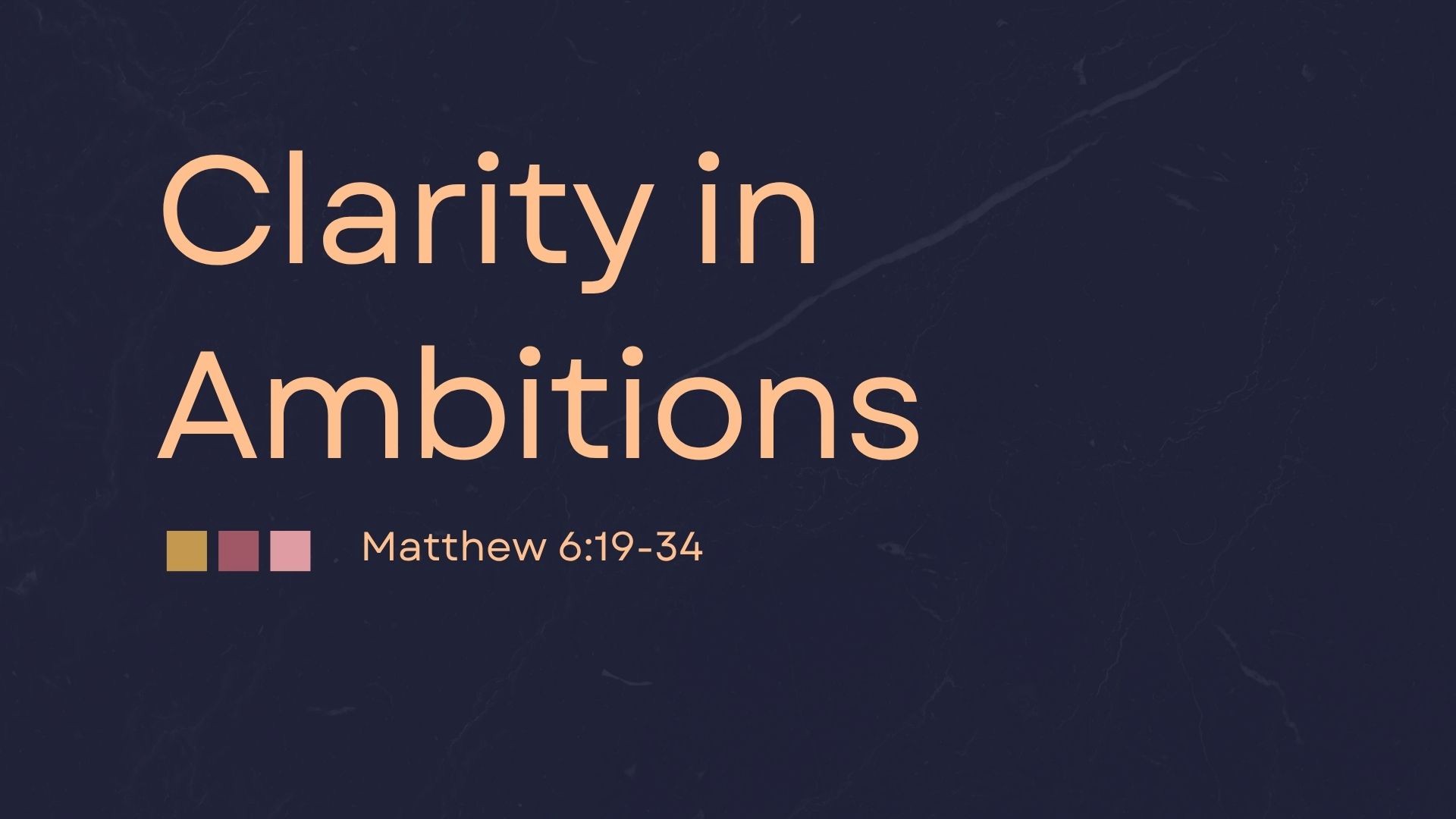 Clarity in Ambitions - Mr. Peter Chao