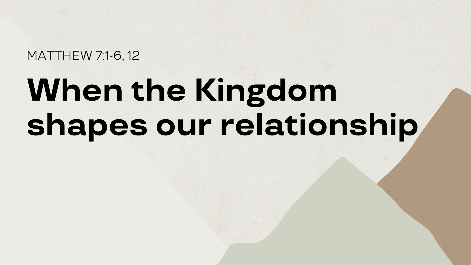 When the Kingdom Shapes Our Relationship - Pastor Lee Ee Foo